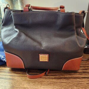 Dooney & Bourke Leather Brenna and matching Wallet - Brown